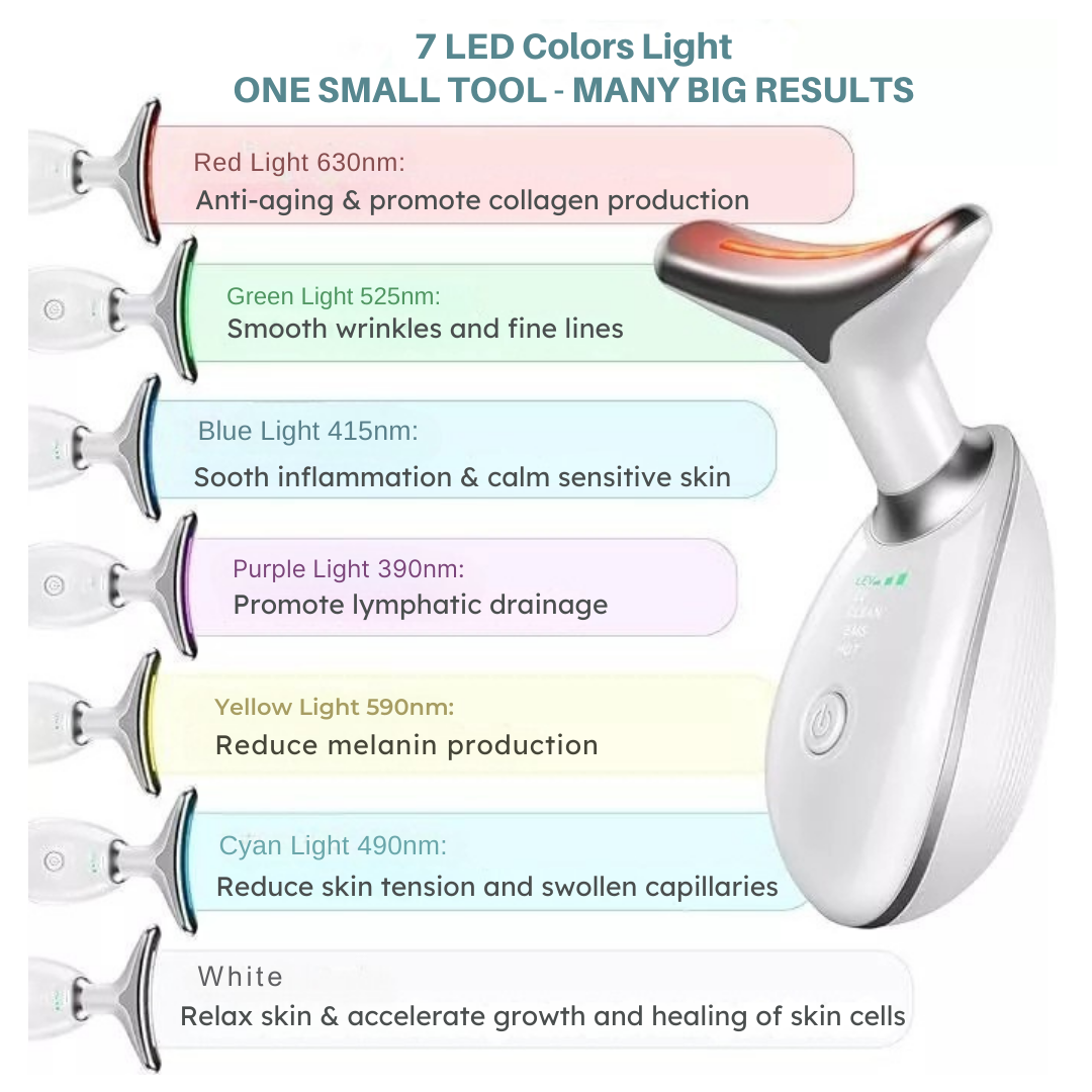 7 LED and EMS Facial Sculpting and Lifting Massager