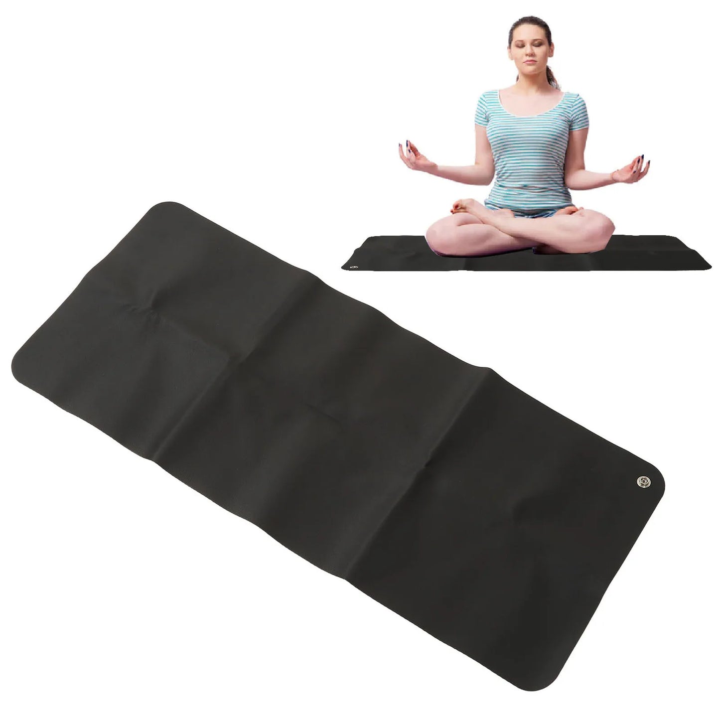 Grounding Mat Large Black Earthing Grounding Pad For Elderly Foot Therapy Relieving Anxiety Grounding Sleep Mat Grounding Sheet